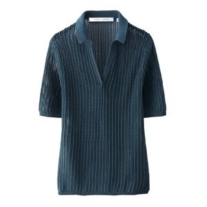 Uniqlo × Lemaire open knit mesh polo shirt